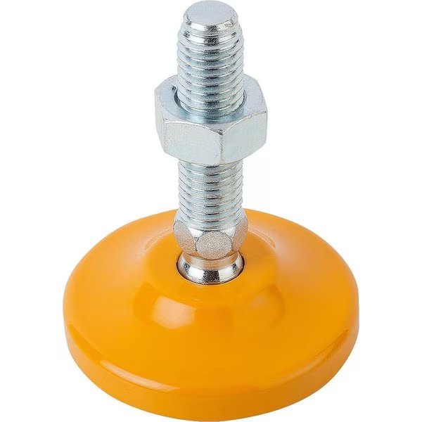 Swivel Foot D1=M16X100, Form:A, Steel, D=80, Kipp, Mfr#: K0742.008016X100